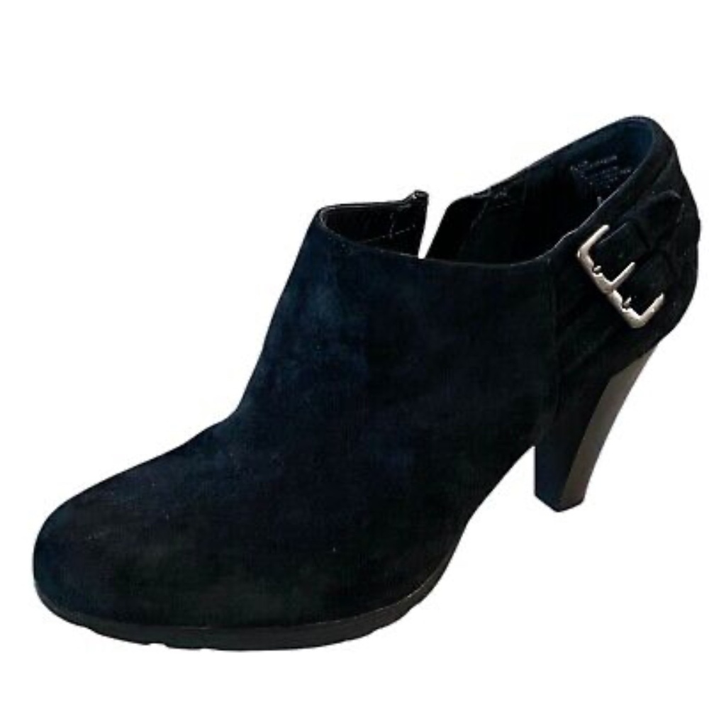White Mountain Womens Black Suede Ankle‎ Boots Size 10